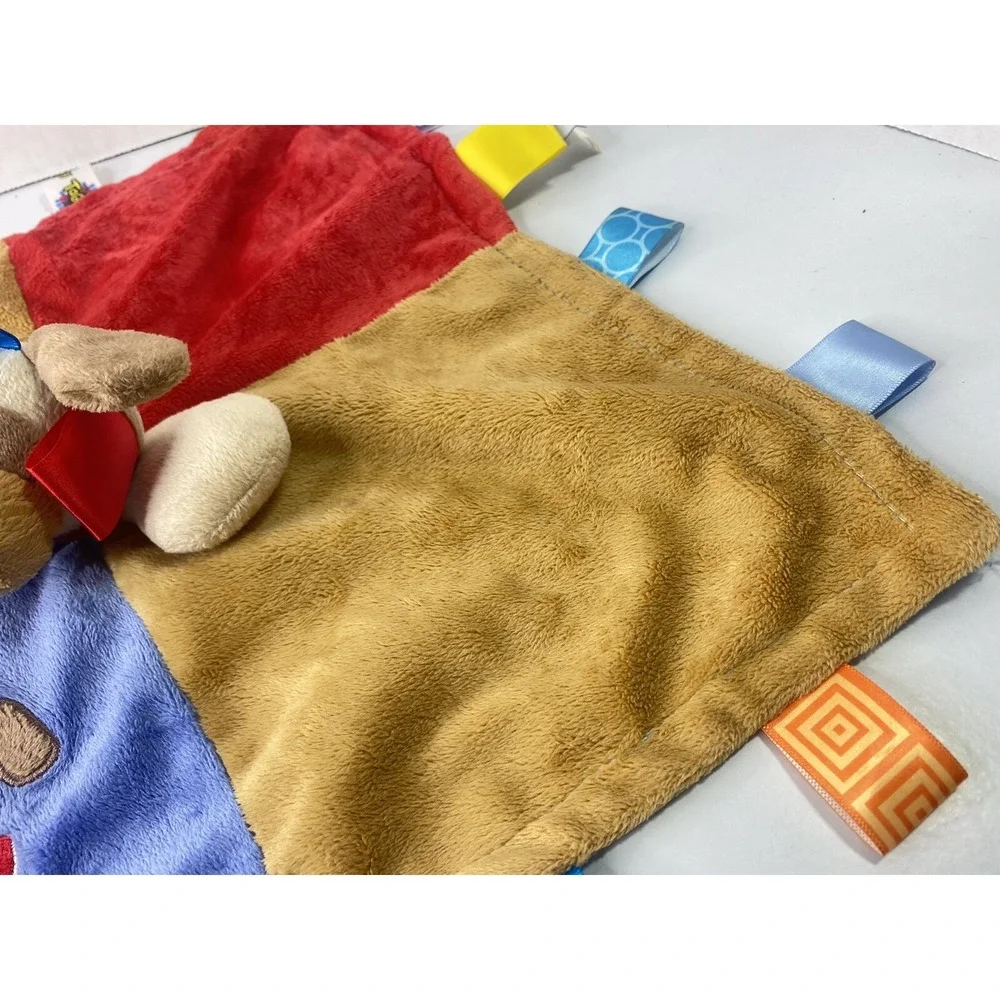 Taggies Baby Teething‎ Blanket Dog Puppy in Middle Blue Mary Meyer Silkie HG2